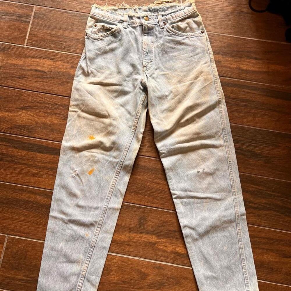 Vintage orange tab jeans